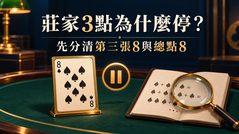 百家樂莊家3點為什麼有時不補？閒家第三張8的例外